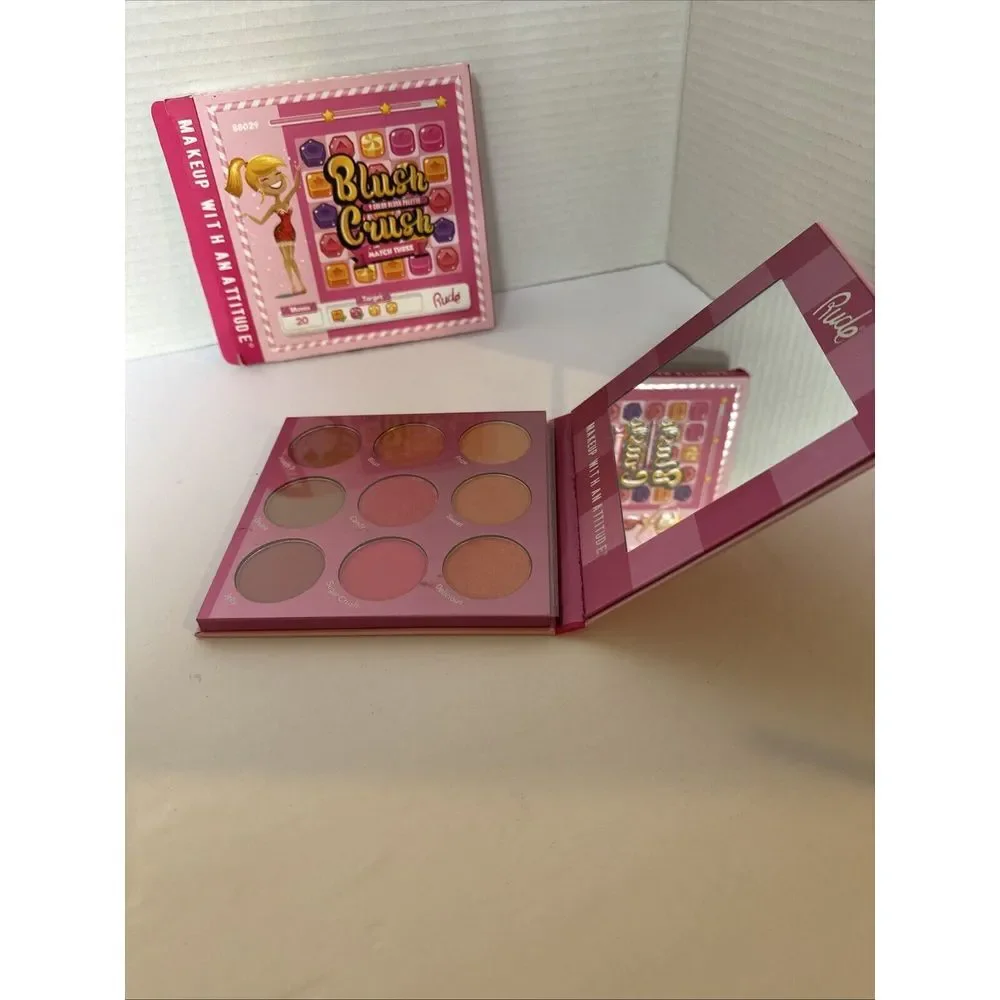Rude Cosmetics ~ 9 Shade Blush Crush Blush‎ Palette ~ New~